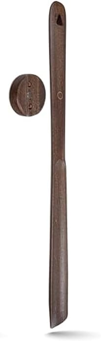 Kolbein 19.7" Long Wooden Shoehorn - Magnetic, Easy Wall Mount, Durable & Elegant Beechwood Design, Comfortable Shoe Wearing