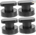 Uonlytech 5pcs Black Self-Stick Cabinet Handles Adhesive Knobs for Kitchen Sliding Door Window Handle