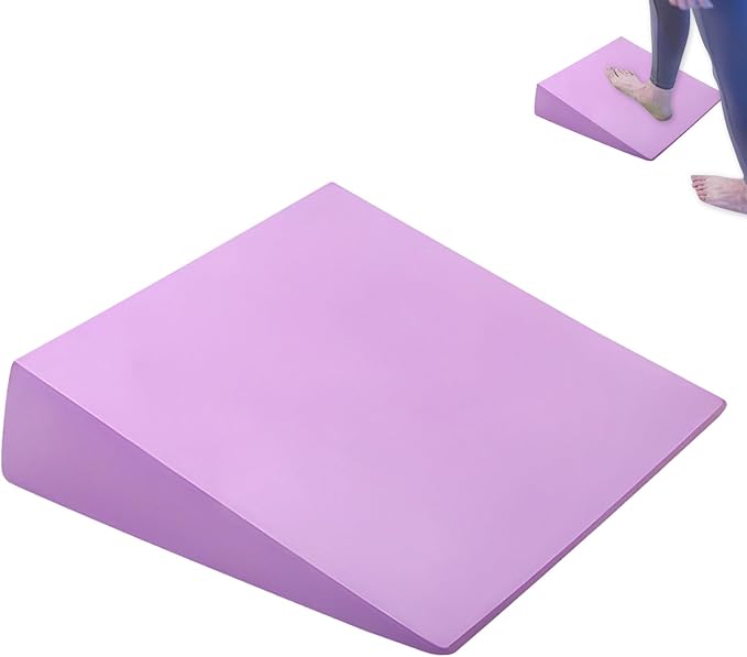 Yoga Foam Wedge - Calf Stretcher Board | Slant Workout Wedge | Foot Stretching Blocks For Balance, Strength, Pilates, Squat Exercises, Fitness Training, Home Gym, Physical | EVA