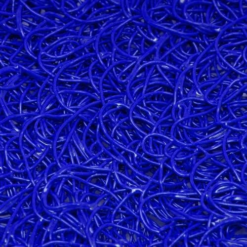 American Floor Mats Vinyl Mesh Heavy-Duty Entrance Blue 3' x 12' Scraper Mat Without Backing/Borders - Drainable