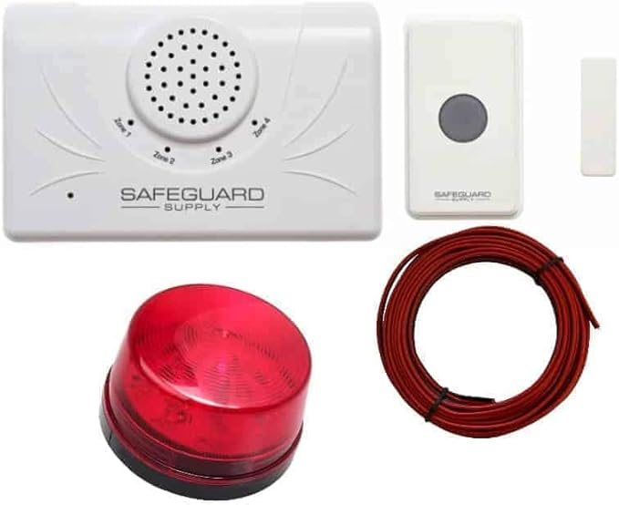 Safeguard Supply Warehouse Doorbell WDK ERA STROBE- Commercial Wireless Doorbell System with Flashing Strobe Light for Noisy & Hearing Impaired Environments - Manufacturing