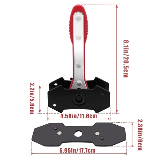 Brake Caliper Compression Tool, Brake Caliper Tool with 360 Degree Swing Ratchets, Caliper Piston Compressor Tool with 2PCS Steel Plates, Brake Caliper Press Tool with Brake Caliper Hooks, Red