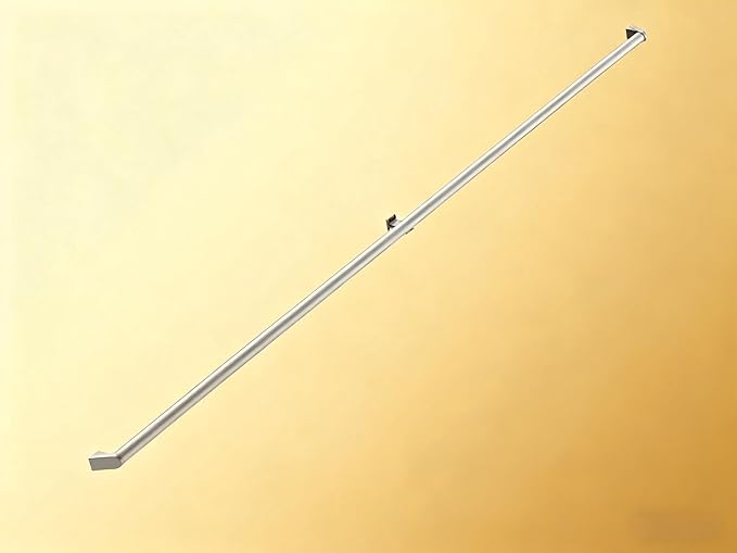 12 FT Handrails for Indoor Stairs,Railings，Outdoor Stairs Handrail，Modern Aluminum Handrail Set, Wall Mounted，Wall Return Bracket More Safety, Rust Free. (Anodized Silver, 12 FT)