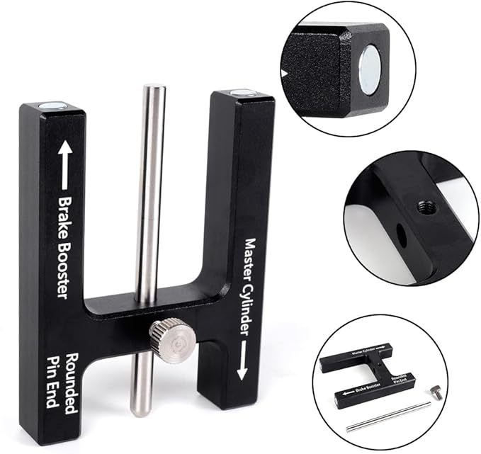 BARTOO Brake Adjustment Tool Brake Booster Push Rod Adjustment Tool Master Cylinder Push Rod Length Gauge Suit for Most Brake Boosters with Adjustable Pins