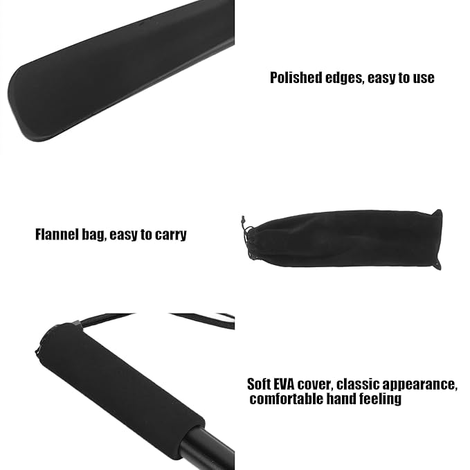 Shoe Horn Long Handle For Seniors,Retractable Shoe Spoon Non Slip Handle Dressing Aid for Men and Women,Adjustable Length Large Standing Reach Assist