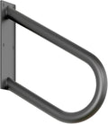 ROTHLEY Hand Rails for Outdoor Steps: U-Shape Black Handrails for 1-3 Steps Wall Mount Stair Hand Railing 1.3" Pipe Grab Bars Stainless Steel Safety Handle for Garage Porch Garden