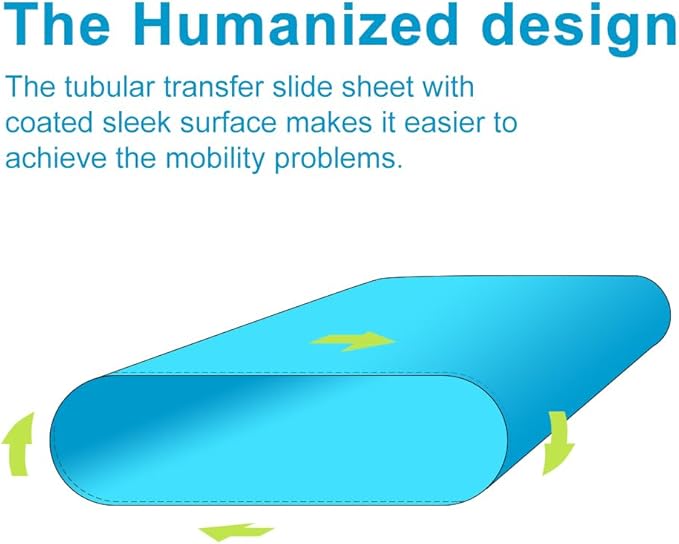 Tubular Slide Sheet for Patient Transfer，Washable & Reusable Draw Sheets, Sliding Board Suitable for Cars, Vehicles, Wheelchairs, Hospitals, Bed Transfers, Nursing Home Care，53" x 30"