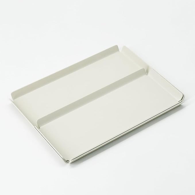 Aluminum Organizer Tray for Desk & Entryway - Minimalist Metal Catchall for Keys, Jewelry, Wallet | A6, Ivory | by PROGETTO2.70