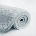 Suchtale Large Soft Bath Mat - Extra Absorbent Shaggy Microfiber Bath Mat (24 x 40, Light Blue) - Machine Washable, Non Slip, Rubber Back