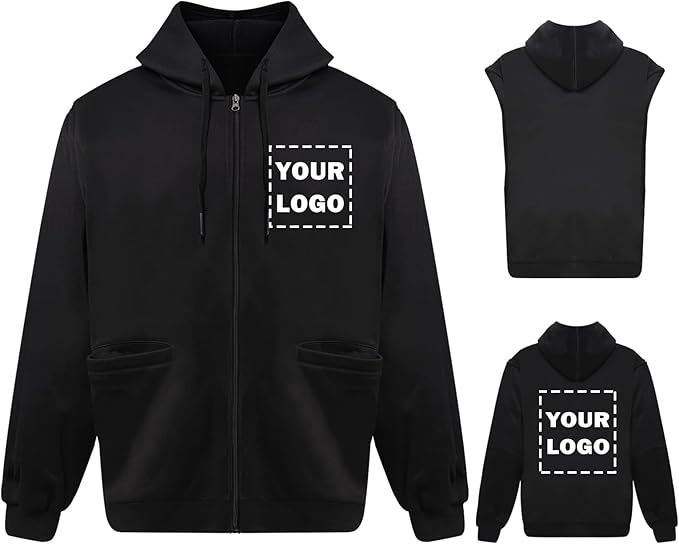 YOWESHOP High Visibility Reflective Safety Hoodie Jacket With Removable Sleeves Hi Vis Outdoor Protective Workwear Unisex