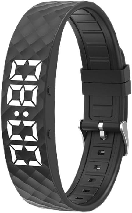 Vibrating Alarm Wristband 8 Sets of Alarms Fitsleeps Alarm Bands Clock Watches 45-Day Battery Life Silent Wrist Shock Bands for Deepsleepers Elderly