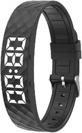 Vibrating Alarm Wristband 8 Sets of Alarms Fitsleeps Alarm Bands Clock Watches 45-Day Battery Life Silent Wrist Shock Bands for Deepsleepers Elderly