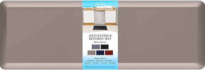 4/5 Inch Thick Kitchen Mats for Floor, StepRite Kitchen Rug for Standing Desk, Non-Slip, Thicker, Stain & Water Resistant, Comfort Anti Fatigue Floor Mat for Home, Kitchen, Office - Khaki,70 * 24''