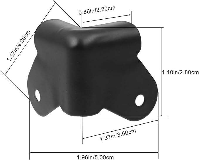 20pcs Anti-Collision Speaker Corner Cover Iron Wrap Protector for Furniture Cabinets Edge Guard for Speakers Black Corner Protectors