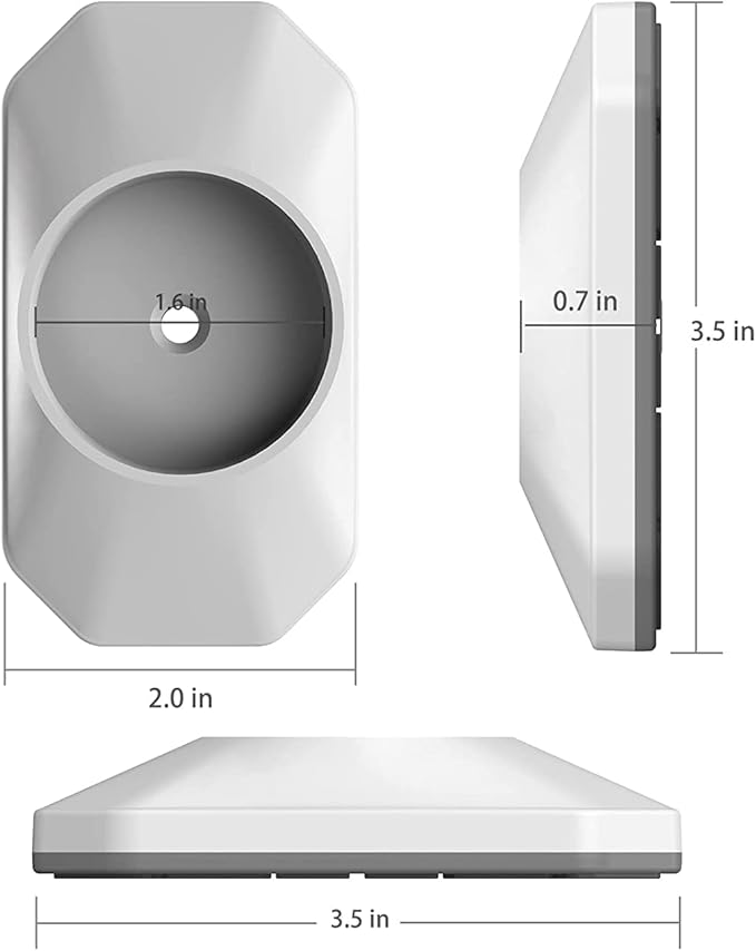 ICERO - Baby Gate Wall Protector - Protect Walls & Doorways from Pet & Dog Gates - for Child Pressure Mounted Stair Safety Gate- 8 Pack, White