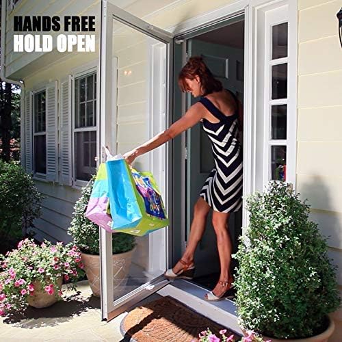 Touch 'n Hold Smooth Dual Door Closer System (Almond) – Heavy-Duty - Touch-Button Hold Open Feature & Smooth Closing Motion - Storm & Security Door (Medium/Heavy Weight). New Door/Replace Old Unit
