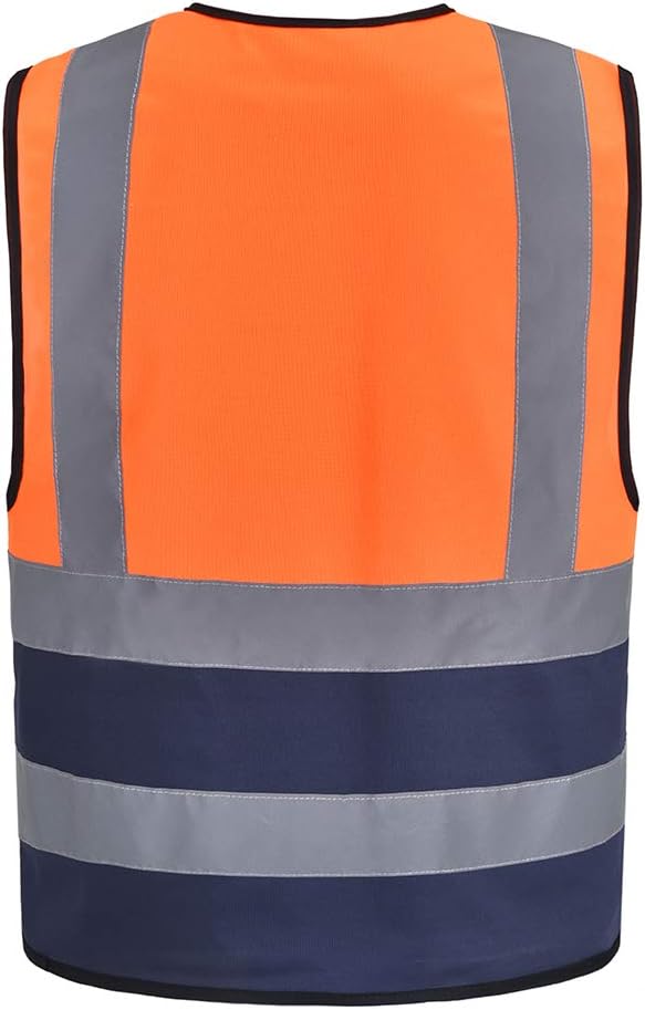 AYKRM 12 colour High visibility viz vest hi vis viz reflective work construction safety vest (XS-8XL)