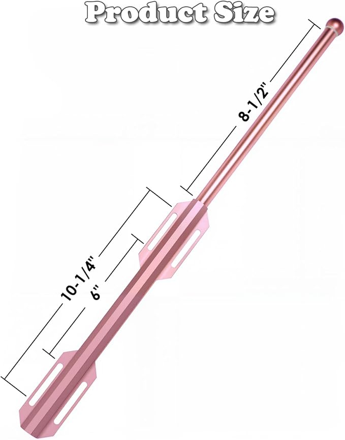 12" Valet Rod for Closet Pull Out, Adjustable extending closet rod, Standard Retractable closet rod organization rack, Valet Clothing Hanger Rods Extender for Wardrobe Laundry Bathroom (Pink)