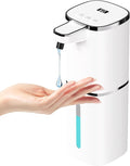 Automatic Liquid Soap Dispenser Touchless, USB Rechargeable Smart Hand Soap Dispenser, 9-Level Adjustable, Physical Button Operation, 13.5oz/400mL Wall Mounted for Bathroom Kitchen Dish Soap