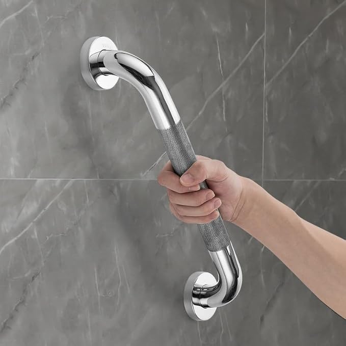 Grab Bars for Shower, 2 Pack 24-Inch Anti Slip Shower Handles for Elderly, Safety Shower Grab Bar, Stainless Steel Handicap Grab Bars for Bathroom (Polished Nickel 1" Diameter)