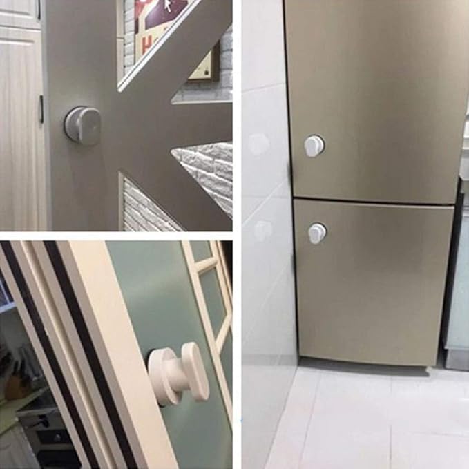 KAFENDA Large Glass Door and Window Handles, Bathroom Sliding Doors, cupboards, wardrobes, Suction Cups, Non-Marking Handles, Non-Perforated Absorption Handles (Small White)
