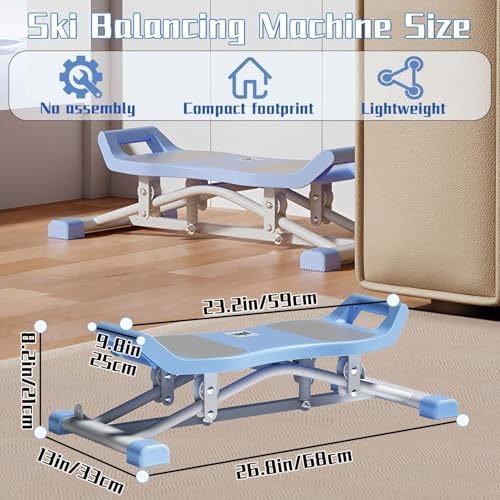 Stridon Balance Board with LCD Monitor - Ski Balance Trainer, 330 Lbs Capacity, Portable Waist Twister & Resistance Bands for Full Body Workouts, Improve Stability & Core Strength