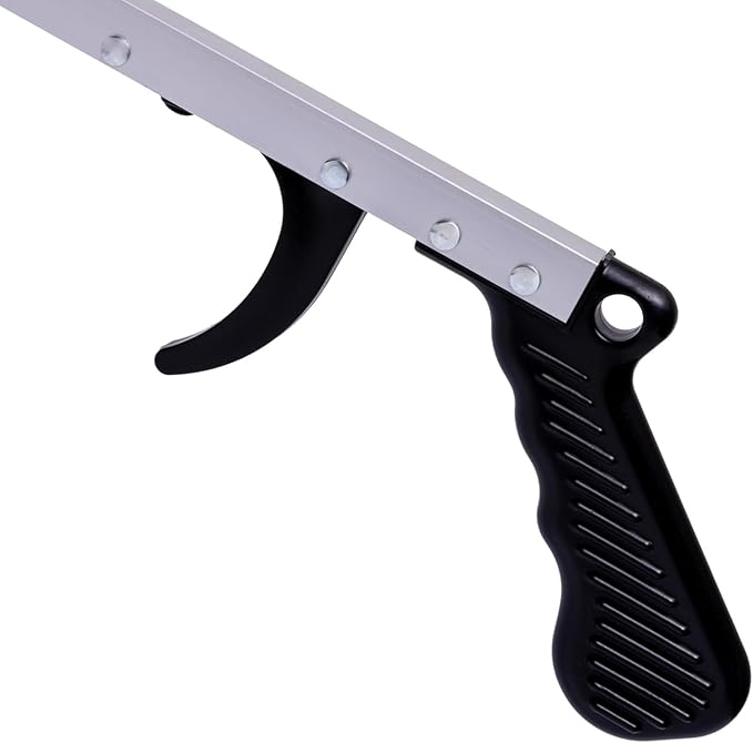 Extra Long Easy Grip Reacher Grabber Tool for Reaching 32 inch Light Weight Picker Upper Stick with Pull Trigger Handgrip, Hook and Magnetic Tip for Post Surgery, Seniors, Cleaning Trash (24)