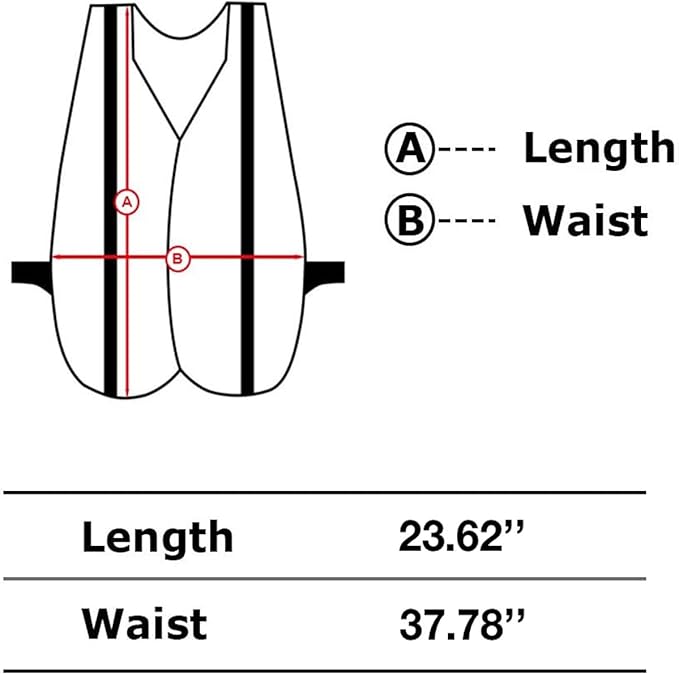 KAYGO High Visibility Safety Vest 1-Inch Reflective Strips Front/Back, KG0008, Breathable Mesh, One Size, Unisex