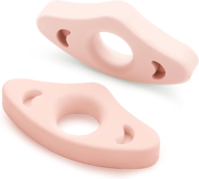 Book Page Holder, 2 Pack Breathable Silicone Thumb Page Holder for Reading, Ideal Book Reader Gifts and Reading Accessories (Medium Size, Pink)