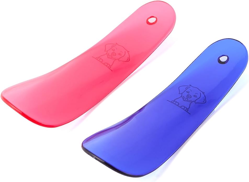 Shoe Horn for Kids - Plastic Small Mini Toddler Shoe Horn Travel Size - for Women - Shoe Helper Spoon Short 6 pack