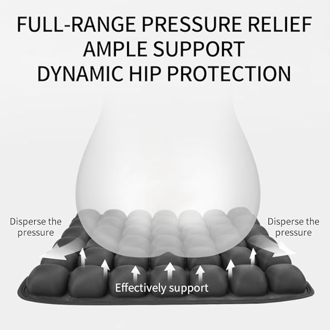 1Pcs Sondor Travel Seat Cushion, Inflatable Airplane Seat Cushion for Travel.Suitable for Long Distance Sedentary People to Use, 1000 Black and 1000 White Mini Fasteners