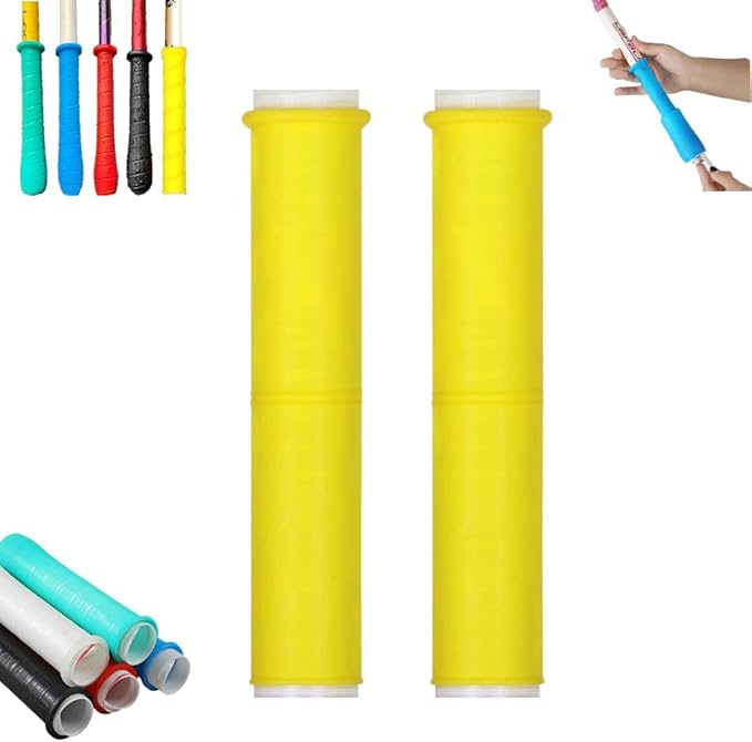2 Pcs Cold Shrink Handle Wrap with Textured Grip – Silicone Non-Slip Cover for Secure Tool & Sports Handles – Durable, All-Weather Cold-Shrink Sleeve for Comfort & Control