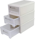 6 Quart Stacking Storage Drawer Unit Front Box, 3 Packs