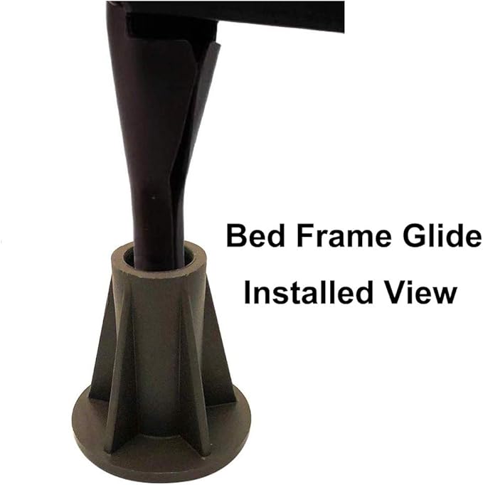 Home's Place Steel Stem Bed Frame Feet to Replace Wheels. Prevent Sliding. Sturdy Bed Frame Feet Replacements with Plastic Inserts. Set of 4