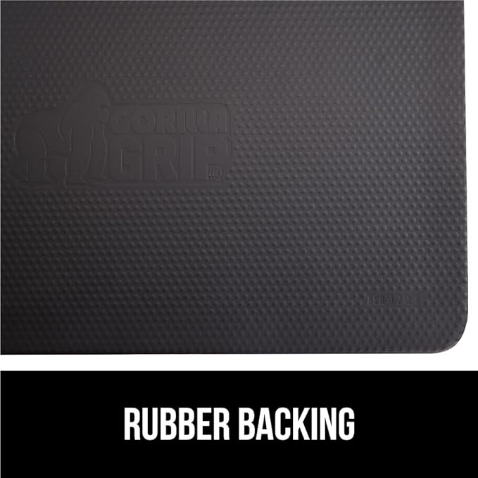 GORILLA GRIP Comfortable Cushioned Kitchen Mats for Floor, Waterproof and Stain Resistant Soft Top, 3/4 Inch Thick Ergonomic Standing Desk Anti Fatigue Mat, Foam Supports Ankles and Feet, 20x32, Grey