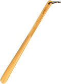 Luxdecor Long Handled Wooden Shoehorns-24in Wooden Long Handle Shoe Horn for Seinors Men Boot Jack Shoe Helper for Women