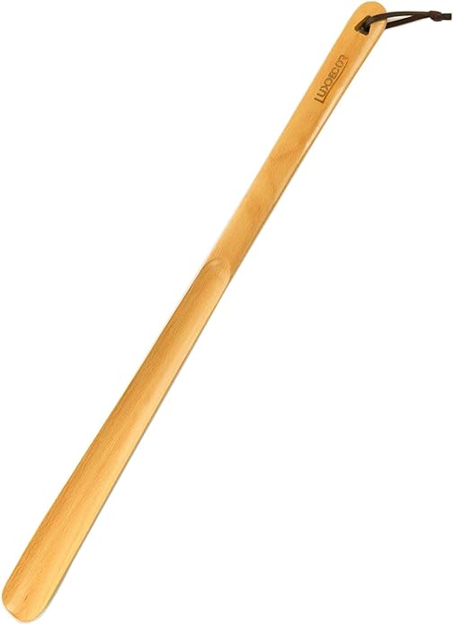 Luxdecor Long Handled Wooden Shoehorns-24in Wooden Long Handle Shoe Horn for Seinors Men Boot Jack Shoe Helper for Women