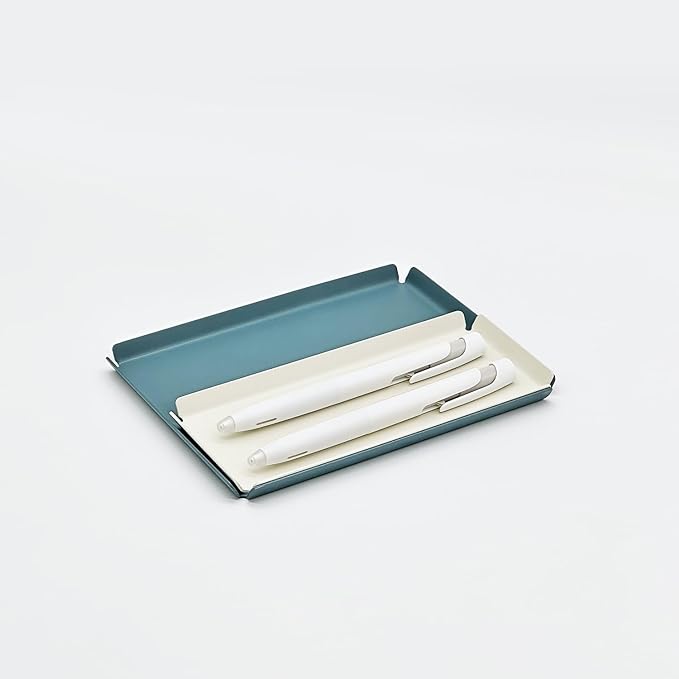 Aluminum Organizer Tray for Desk & Entryway - Minimalist Metal Catchall for Keys, Jewelry, Wallet | A7 Tall, Azure | by PROGETTO2.70