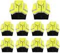 Lightweight High Visibility Hooded Jacket, 10 Pack, 3X-Large