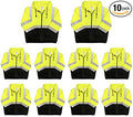 Lightweight High Visibility Hooded Jacket, 10 Pack, X-Large