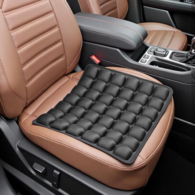 1Pcs Sondor Travel Seat Cushion, Inflatable Airplane Seat Cushion for Travel.Suitable for Long Distance Sedentary People to Use, 1000 Black and 1000 White Mini Fasteners