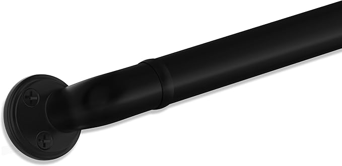 Meranti Aluminum Handrail for Stairs - ADA Compliant Wall Returns - Handrails for Indoor Stairs - Metal Handrail, Powder Coated for Outdoor Environment, DIY Handrail Kit (WHR, Black, 5' Length)