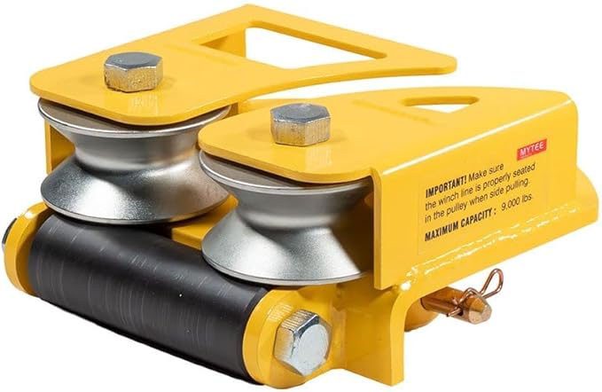 Mytee Products Quick Installation Side Puller Recovery Tool for Vehicle Towing & Angled Winching - 9,000 lbs WLL Powder Coated Steel Compatible with Steel & Aluminum Flatbed Trailers