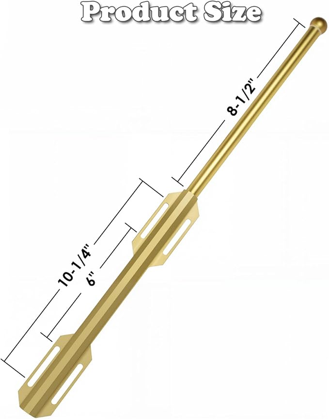 12" Valet Rod for Closet Pull Out, Adjustable extending closet rod, Standard Retractable closet rod organization rack, Valet Clothing Hanger Rods Extender for Wardrobe Laundry Bathroom (Sunbeam Gold)