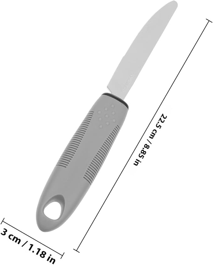 FUOYLOO Stainless Steel Adaptive Utensils Set Lightweight Comfortable to Hold Fork Spoon for Arthritis and Elderly