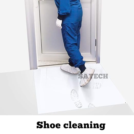 SATECH Sticky/Tacky/Adhesive Mat 24" x 36" White (Case of 4 Mats,30 Sheets Each) for Cleanroom Laboratory Hospital Construction Pets