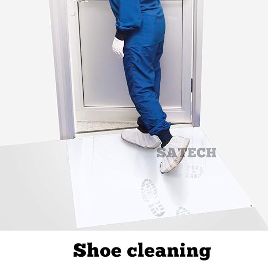 SATECH Sticky/Tacky/Adhesive Mat 18" x 36" White (Case of 4 Mats,30 Sheets Each) for Cleanroom Laboratory Hospital Construction Pets