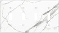 White Marble Abstract Luxurious Print Light Switch Covers Quad Toggle Electrical Faceplate 4 Gang Wall Plate Decorative Switch Plates Cover for Bathroom Kitchen Home Decor