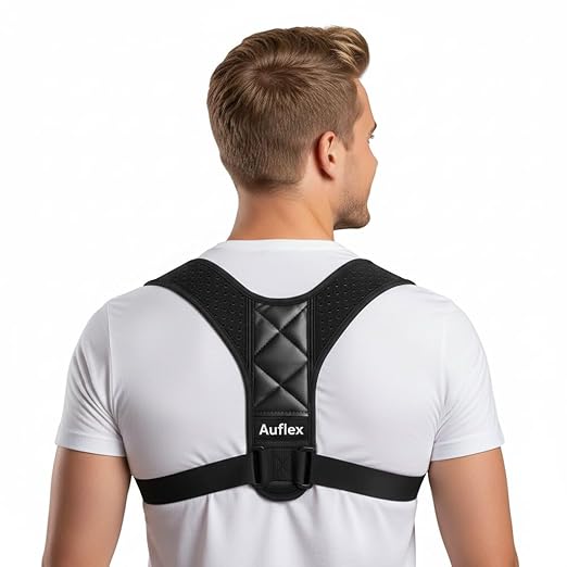 Posture Corrector for Men and Women - Breathable Mesh Upper Back Brace for Shoulder, Neck & Back Pain Relief - Adjustable Back Straightener, Size L (38-48 inches)