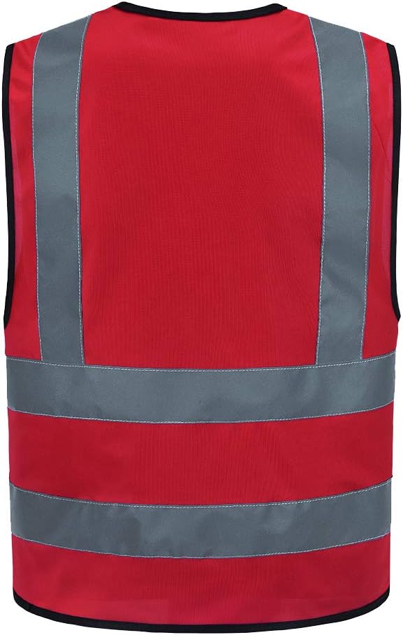 AYKRM 12 colour High visibility viz vest hi vis viz reflective work construction safety vest (XS-8XL)